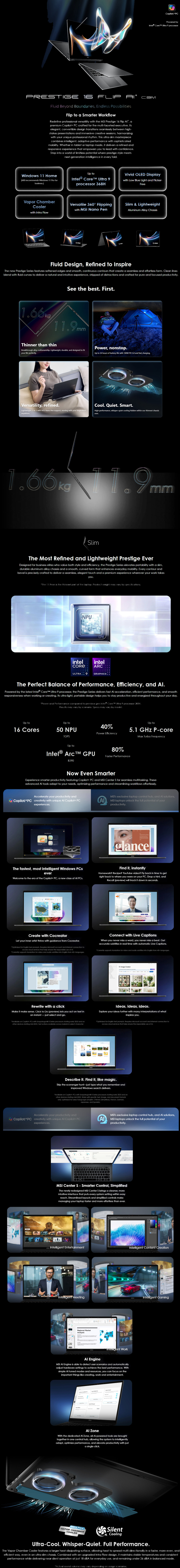 msi prestige 16 flip ai 16