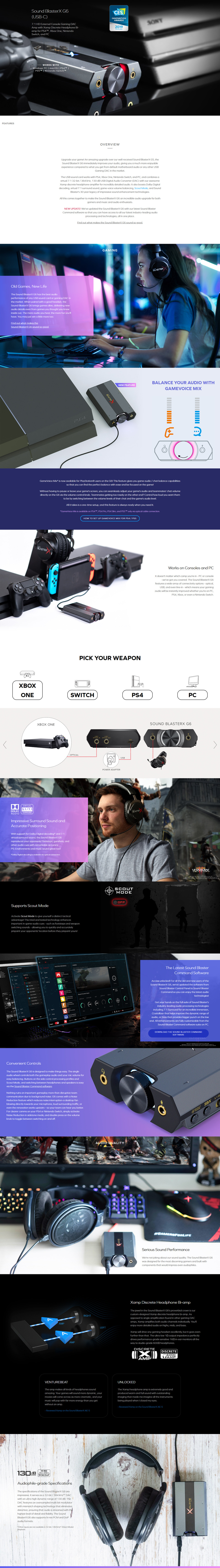 creative sound blasterx g6 71 hd external gaming dac