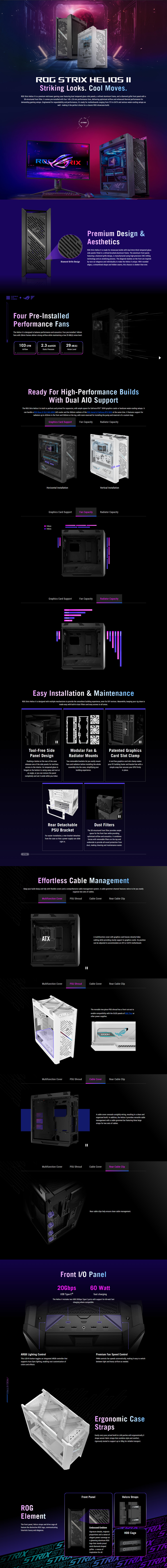 asus rog strix helios ii e-atx case black