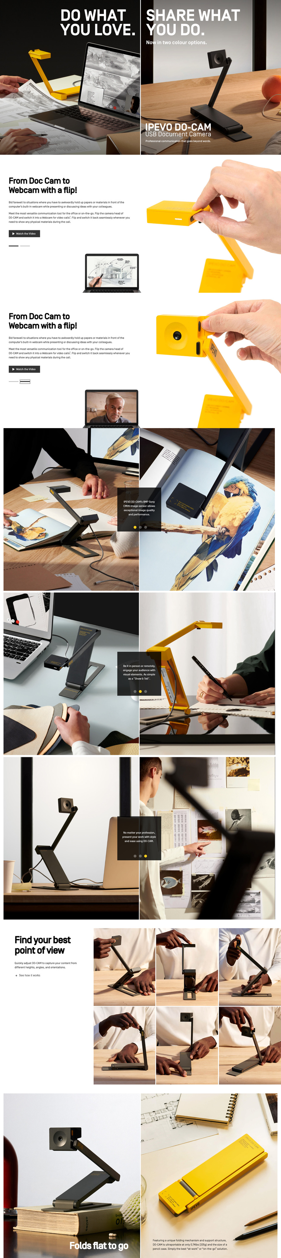 ipevo do-cam ultra hd 8mp portable usb document camera
