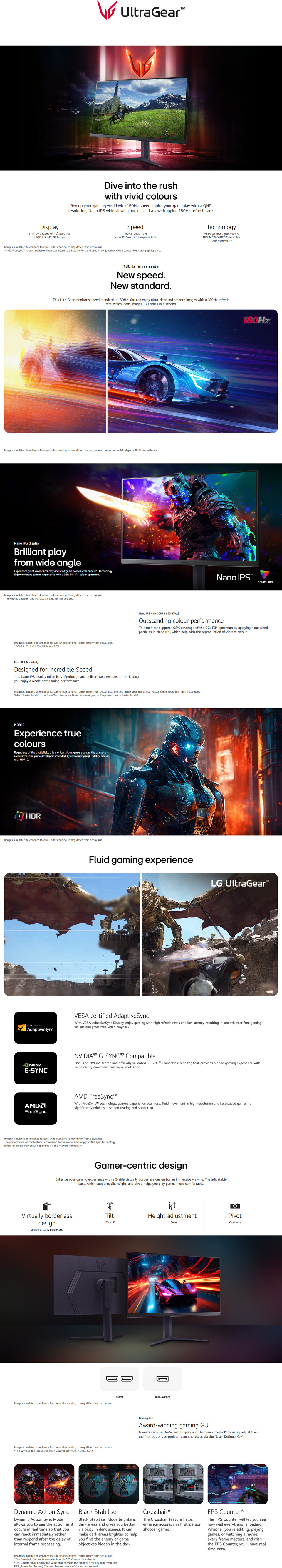 32 lg ultragear 32gs85q-b qhd 180hz nano ips gaming monitor