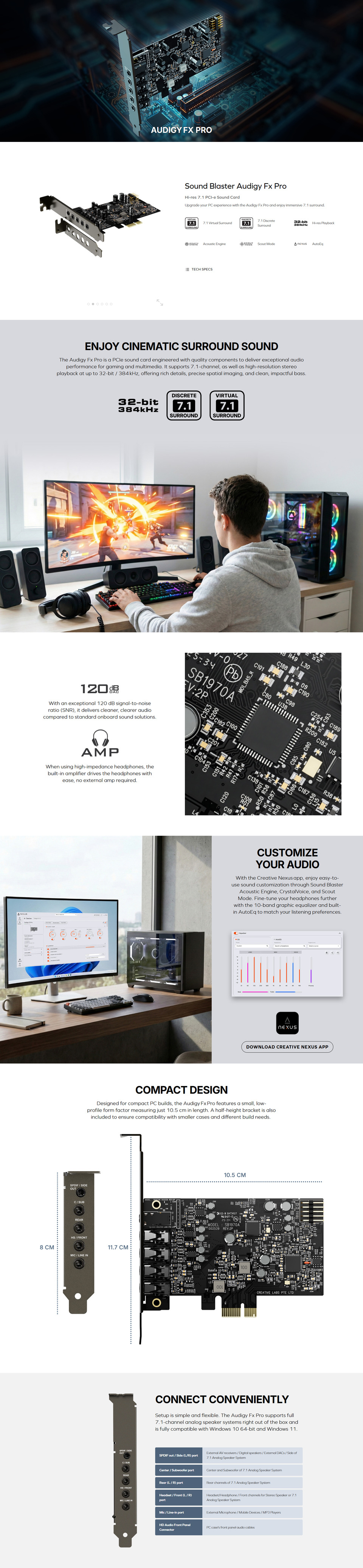 creative sound blaster audigy fx pro 71 pcie sound card