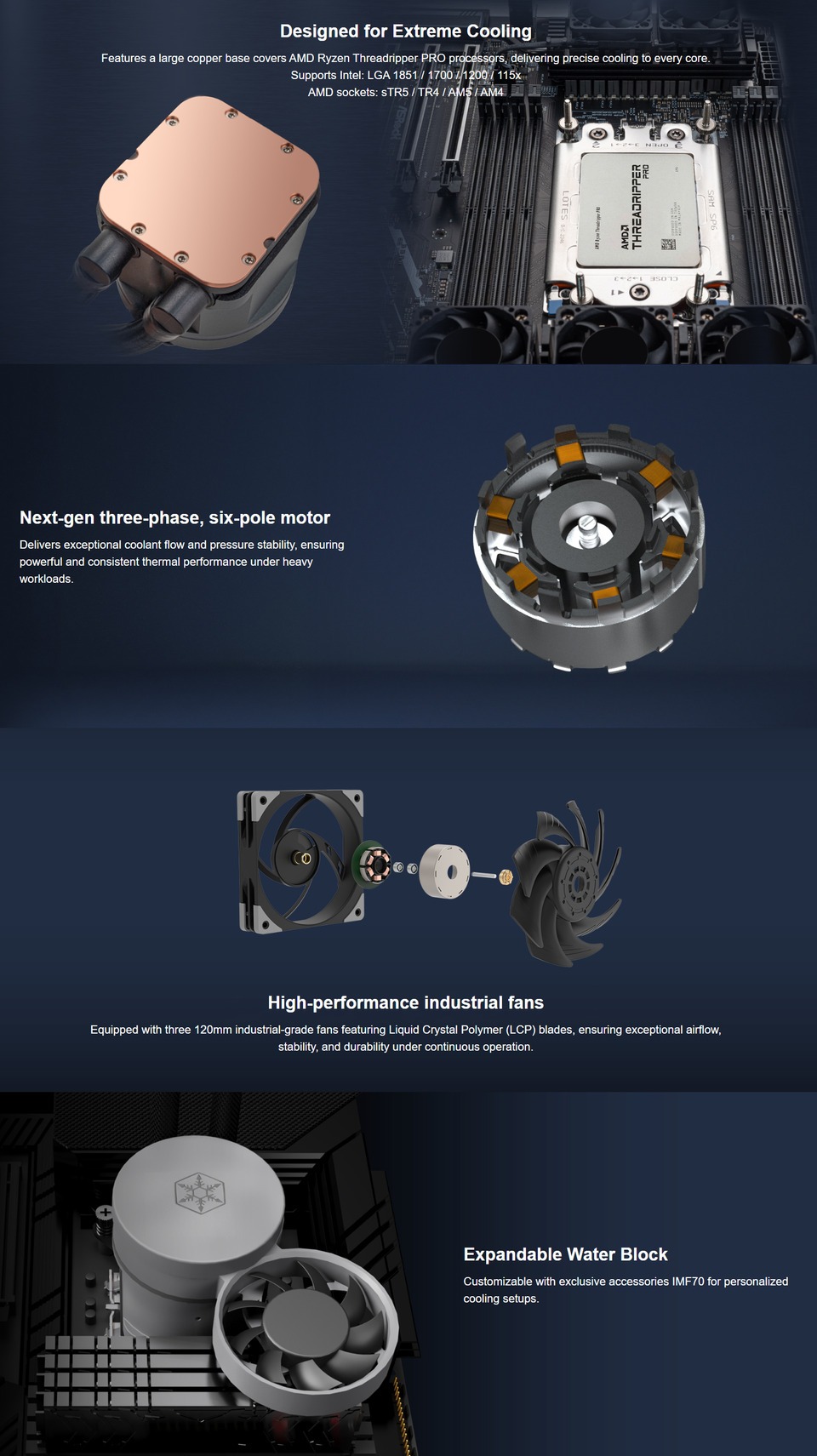 360mm silverstone hailstone 360 str5 cpu liquid cooler black
