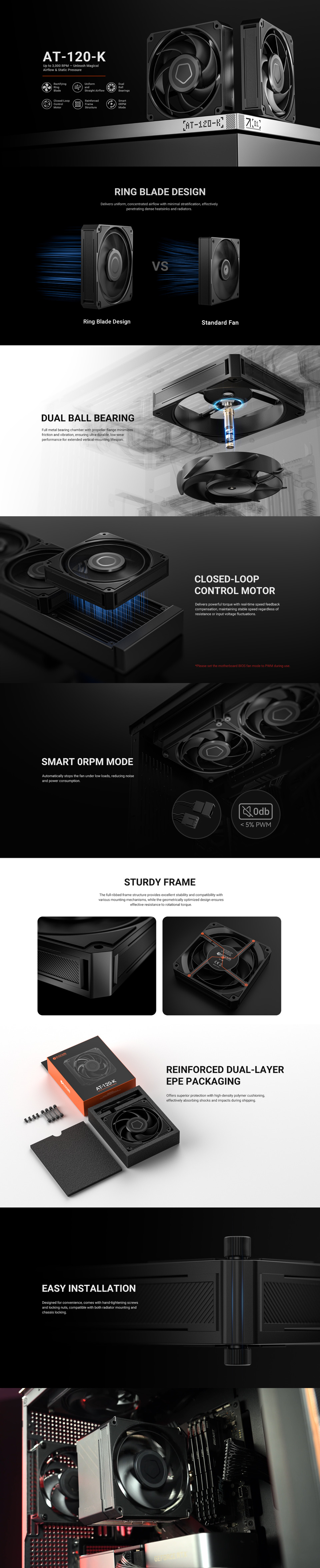120mm id-cooling id-at-120-k case fan black