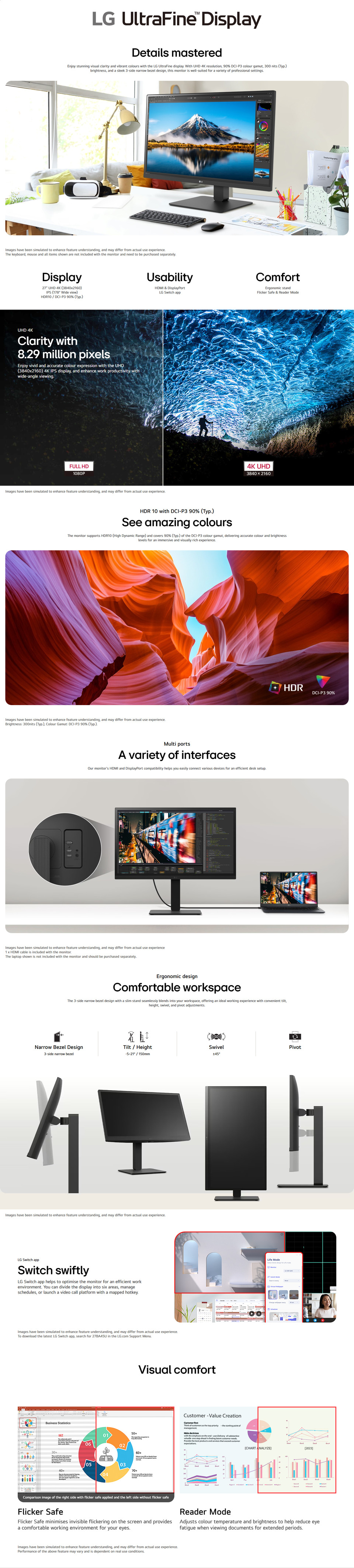 27 lg ultrafine 27ba45u-b 4k 60hz ips monitor black