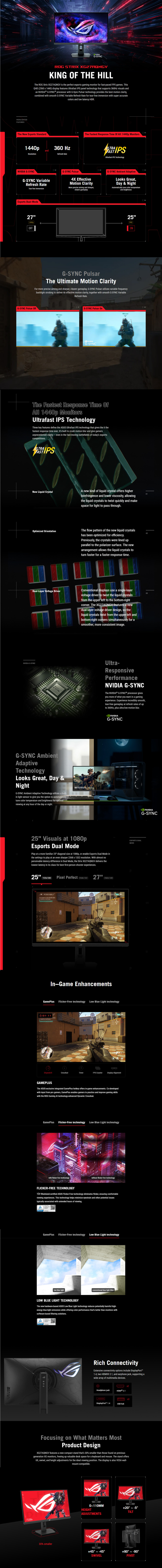 27 asus rog strix pulsar xg27aqngv qhd 360hz ips gaming monitor with g-sync pulsar black