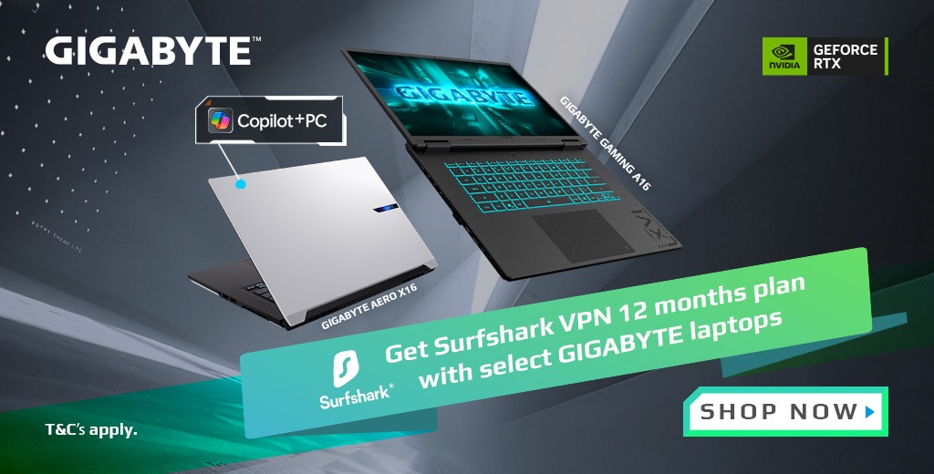 Gigabyte x Surfshark VPN