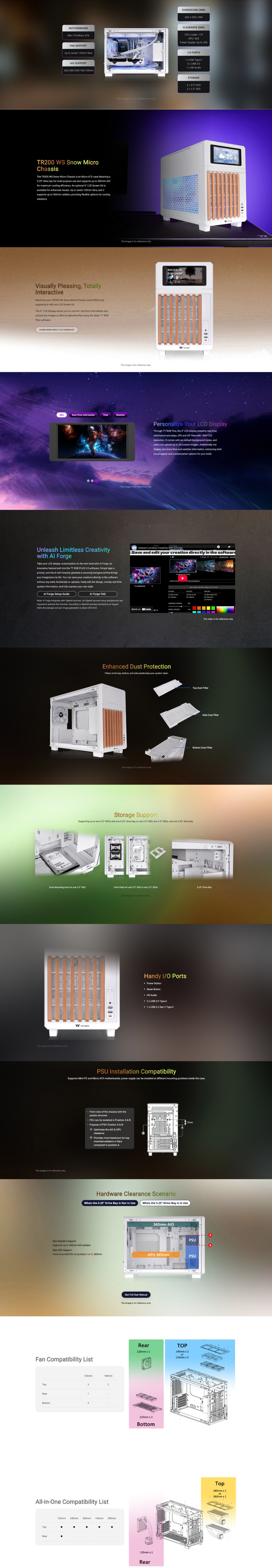 thermaltake tr200 ws microatx case snow with wood