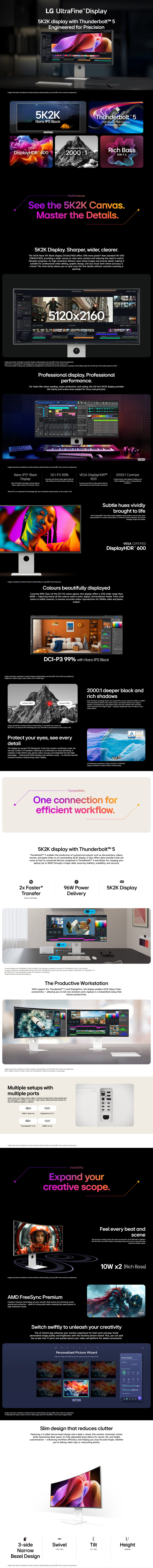 40 lg ultrafine 5k2k 120hz nano ips black monitor with thunderbolt 5 white