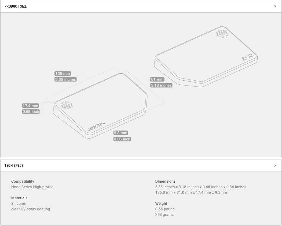 nuphy wrist rest for node high-profile