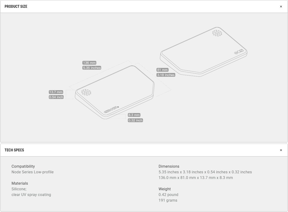nuphy wrist rest for node low-profile lunar white