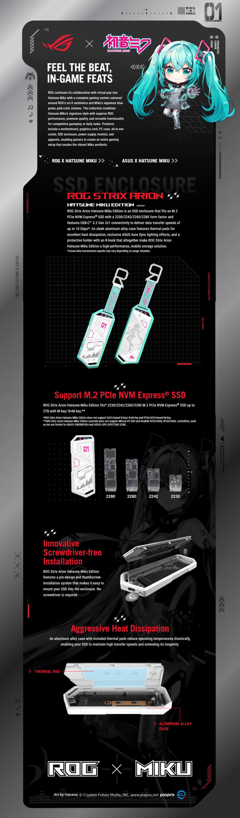 asus rog strix arion hatsune miku edition