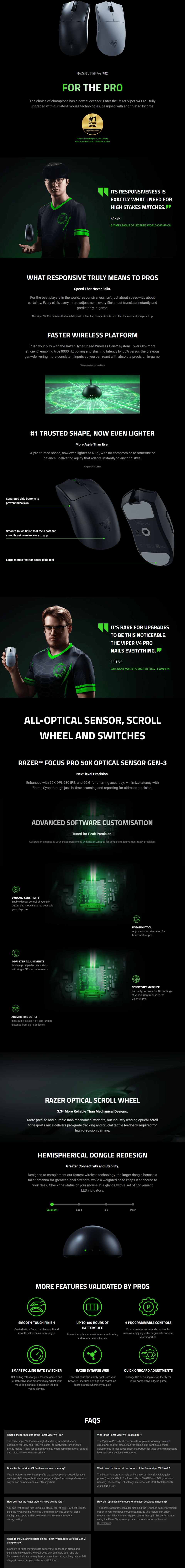 razer viper v4 pro wireless esports gaming mouse black