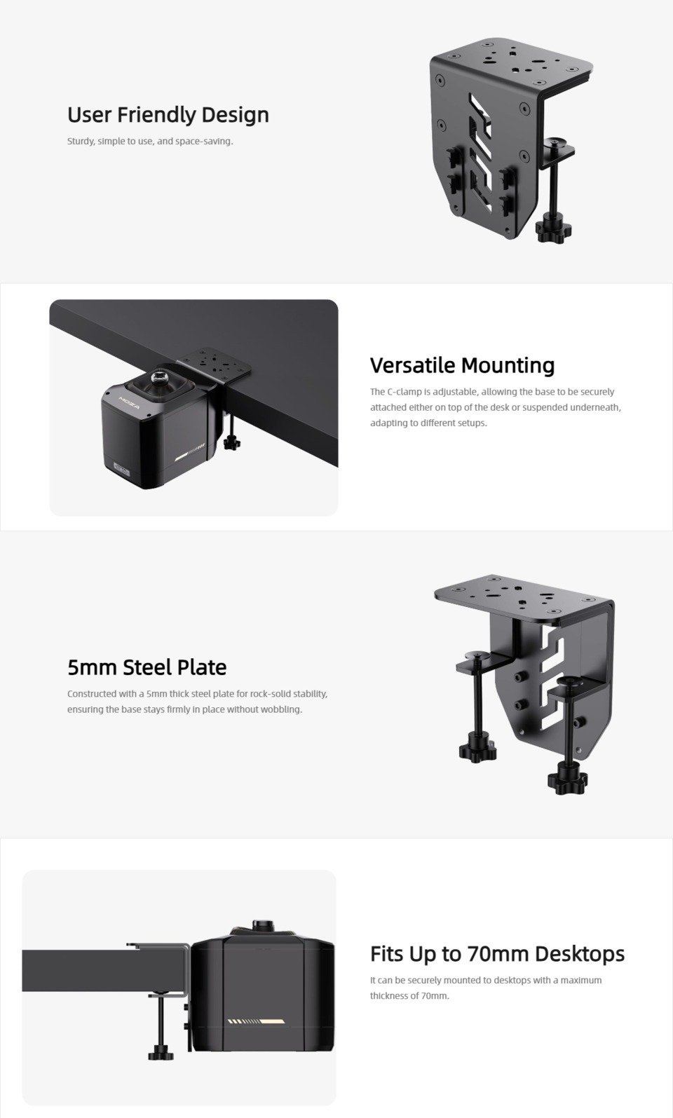 moza flight base table clamp