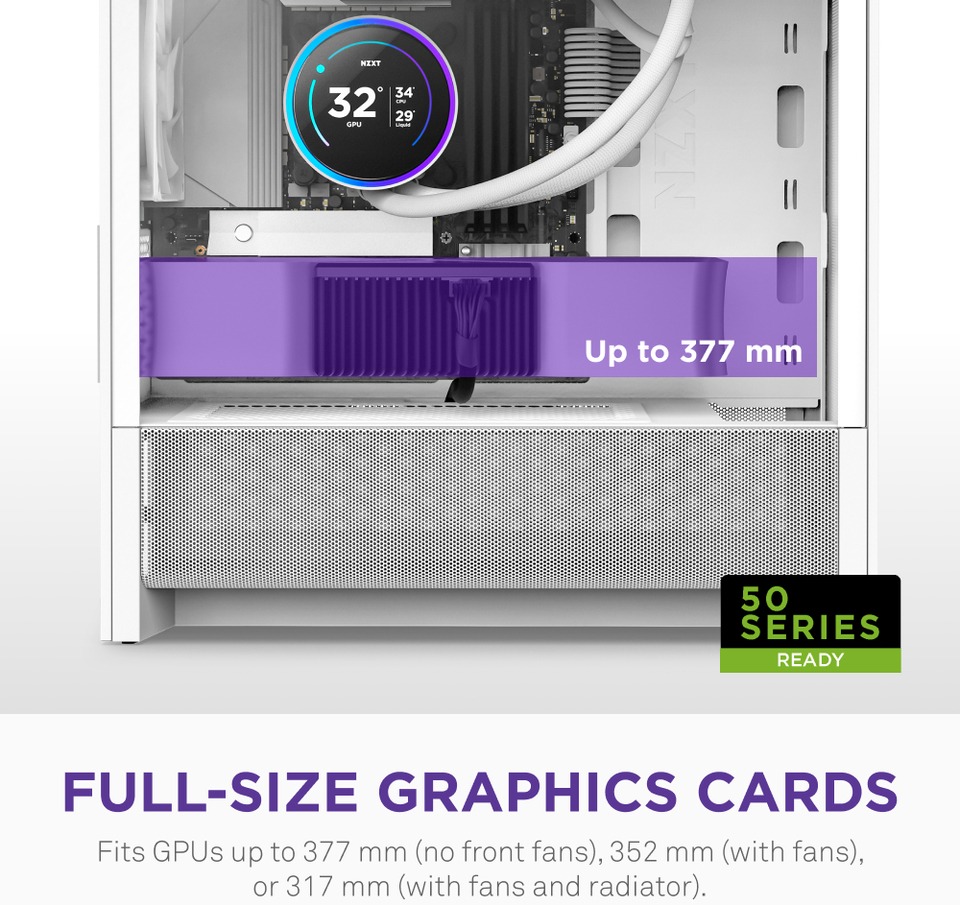 nzxt h3 flow micro-atx case white