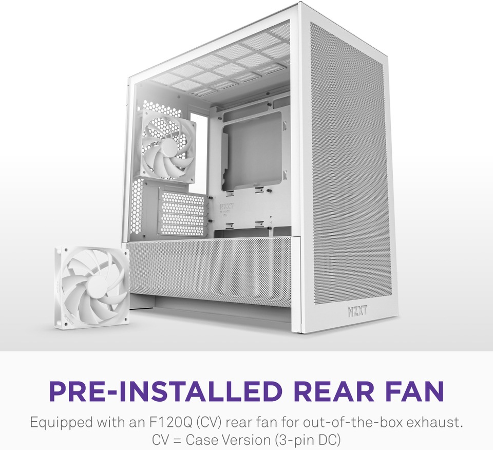 nzxt h3 flow micro-atx case white