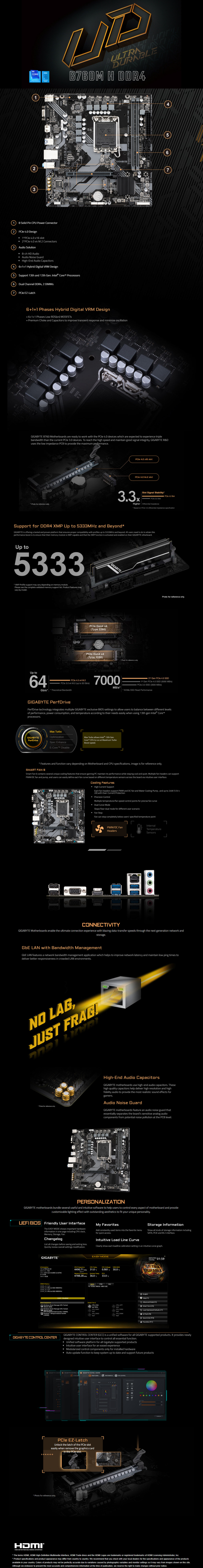 gigabyte s1700 b760m h ddr4 micro-atx motherboard black