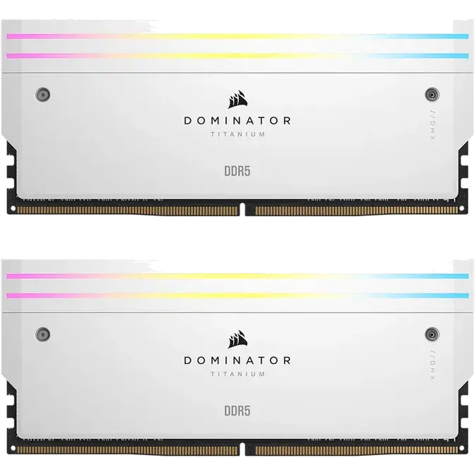 32GB DDR5 (2x16GB) Corsair 7000MT/s C34 Dominator Titanium RGB Memory White - Computer Alliance