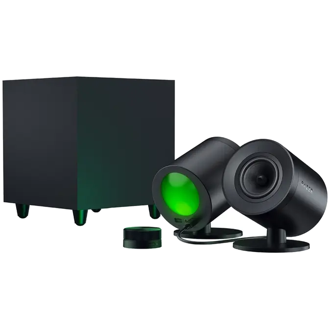 Razer Nommo V2 Pro - Full-Range 2.1 PC Gaming Speakers with Wireless Subwoofer - Computer Alliance