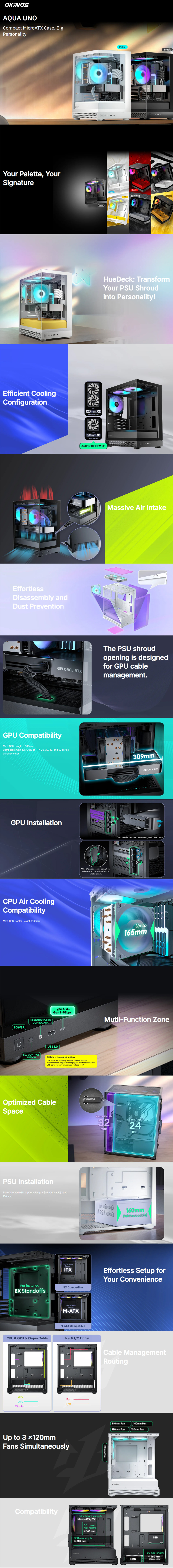 okinos aqua uno microatx case black