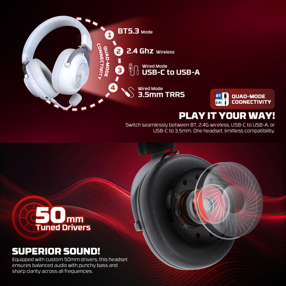 fantech whg05 stellar wireless gaming headset black