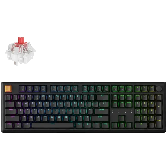 Keychron J5 QMK RGB Wireless Mechanical Apex Red Gaming Keyboard Black - Computer Alliance