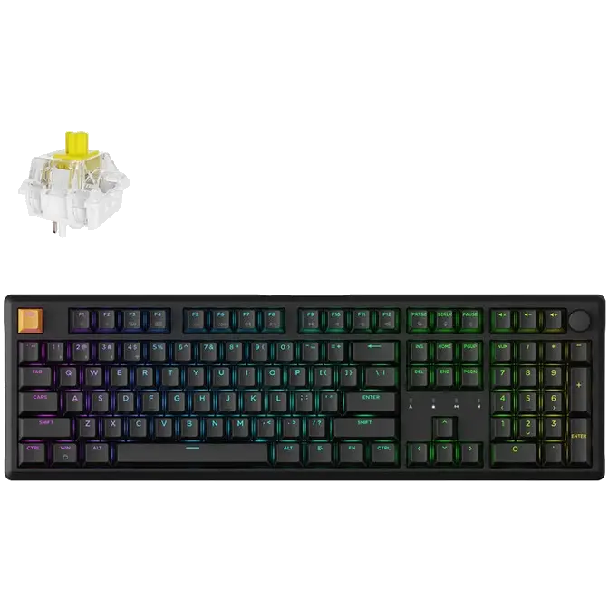 Keychron J5 QMK RGB Wireless Mechanical Apex Banana Gaming Keyboard Black - Computer Alliance