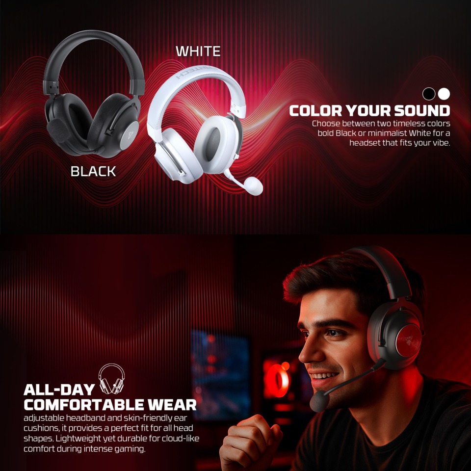fantech whg05 stellar wireless gaming headset black