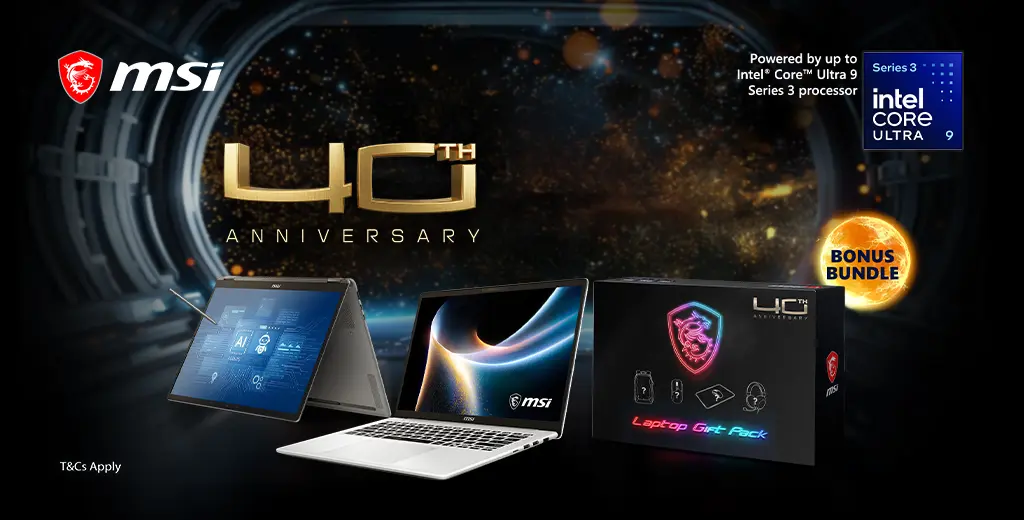 MSI Laptops 40th Anniversary