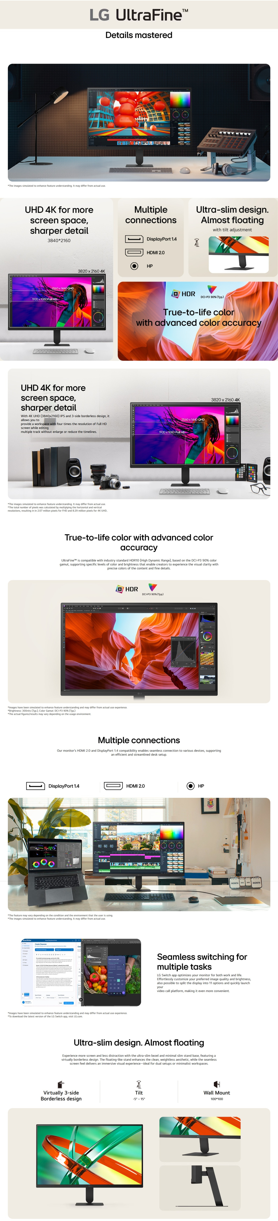 27 lg ultrafine u7 4k 60hz ips monitor black