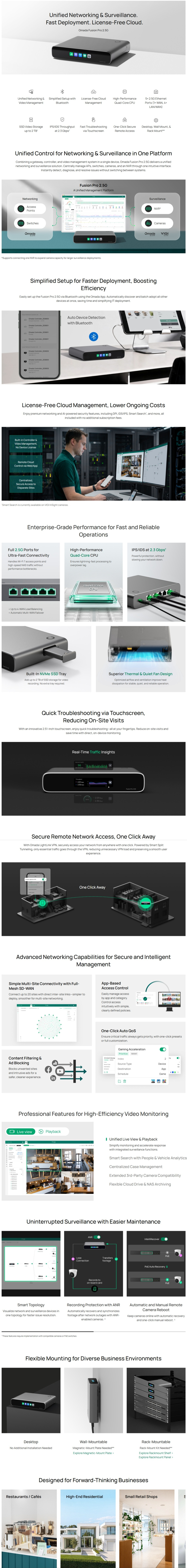 tp-link omada fusion pro 25g gateway with ssd tray