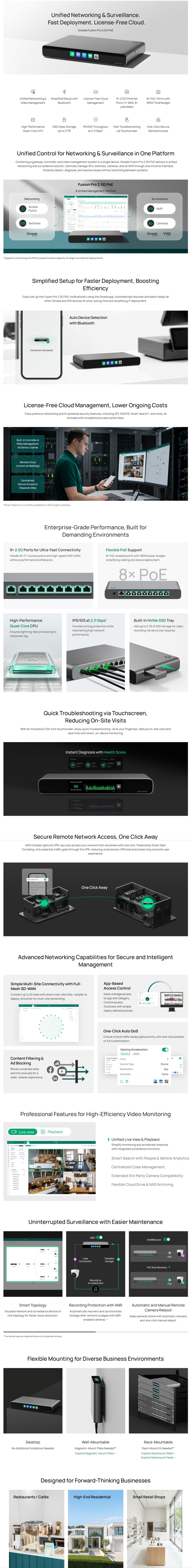 tp-link omada fusion pro 25g poe gateway with ssd tray